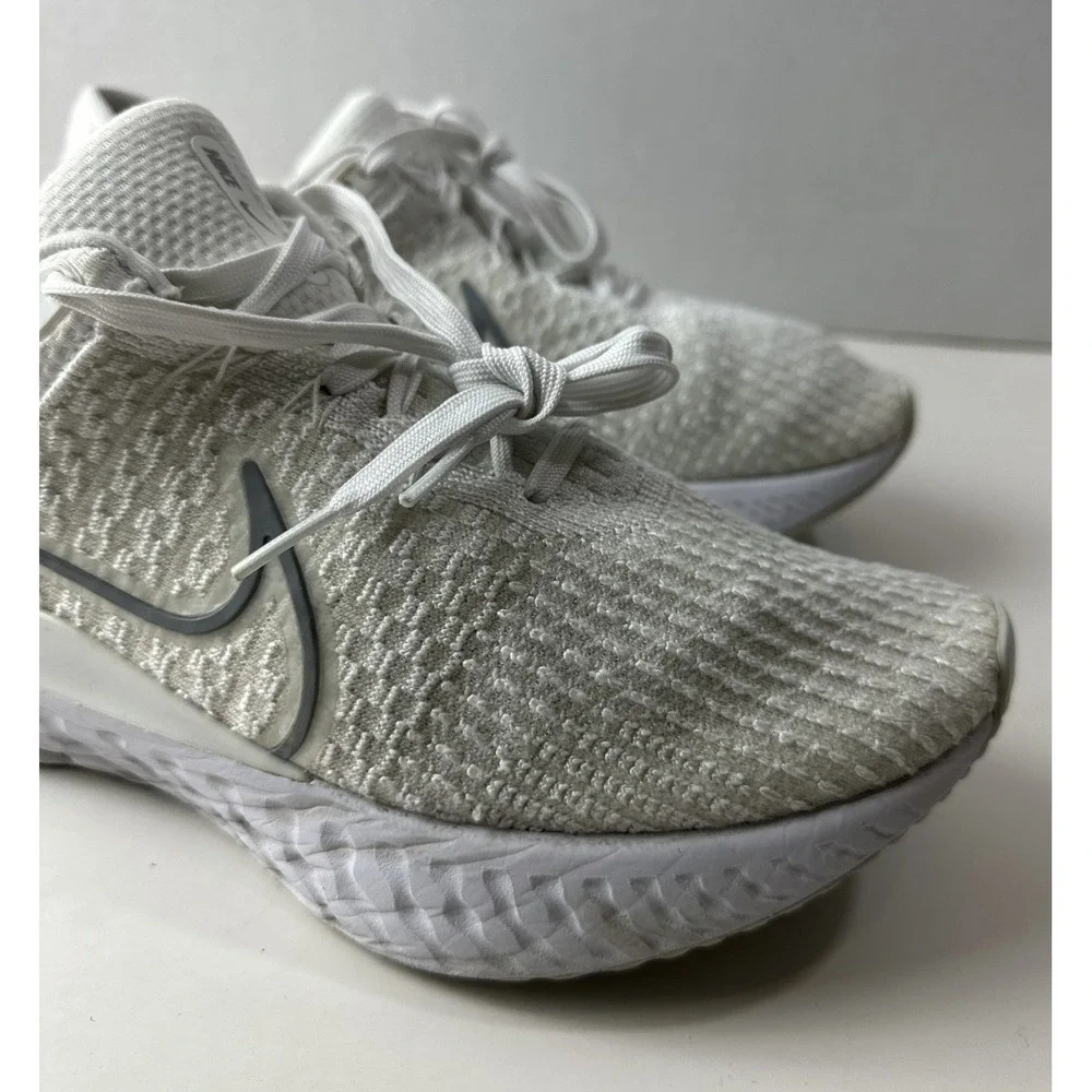 Nike React Infinity Run Flyknit 3 Shoes White Grey Kumquat Mens 11.5 DH5392-100 - Picture 6 of 16